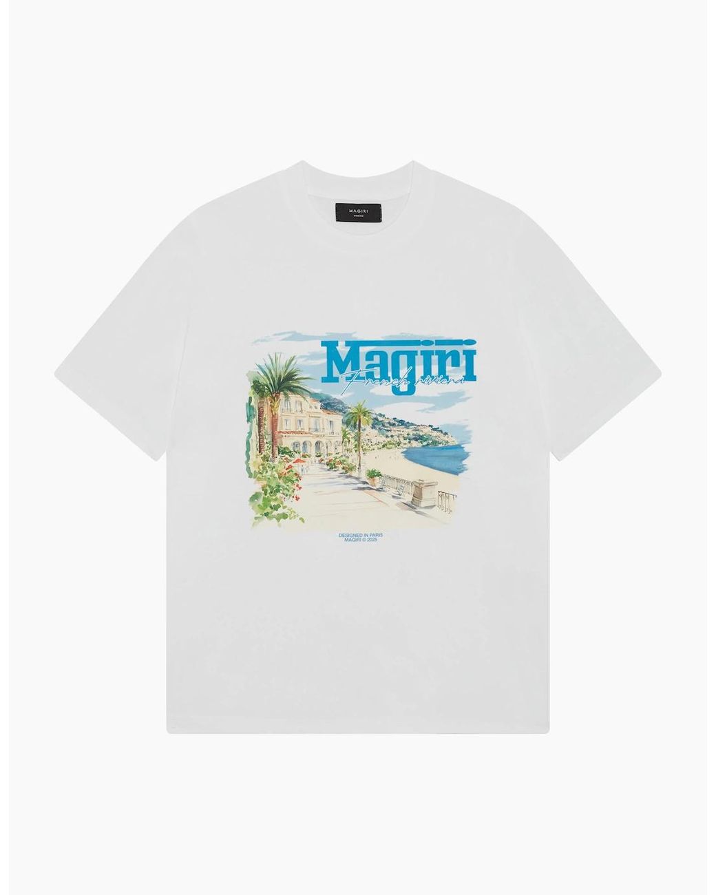 Magrit Blue Rivera Printed T-Shirt for men