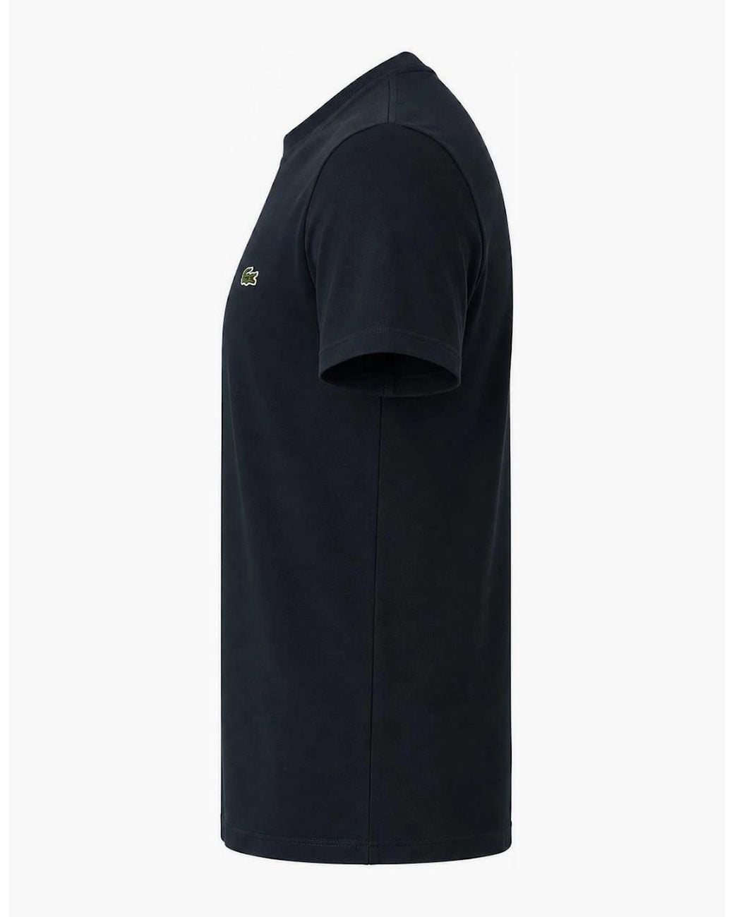 Lacoste Black Cotton Pima Crew Neck T-Shirt Dark for men