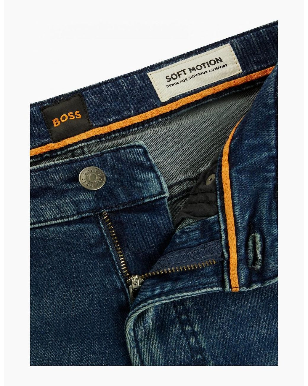 Boss Blue Regular Fit Maine Denim Jeans for men