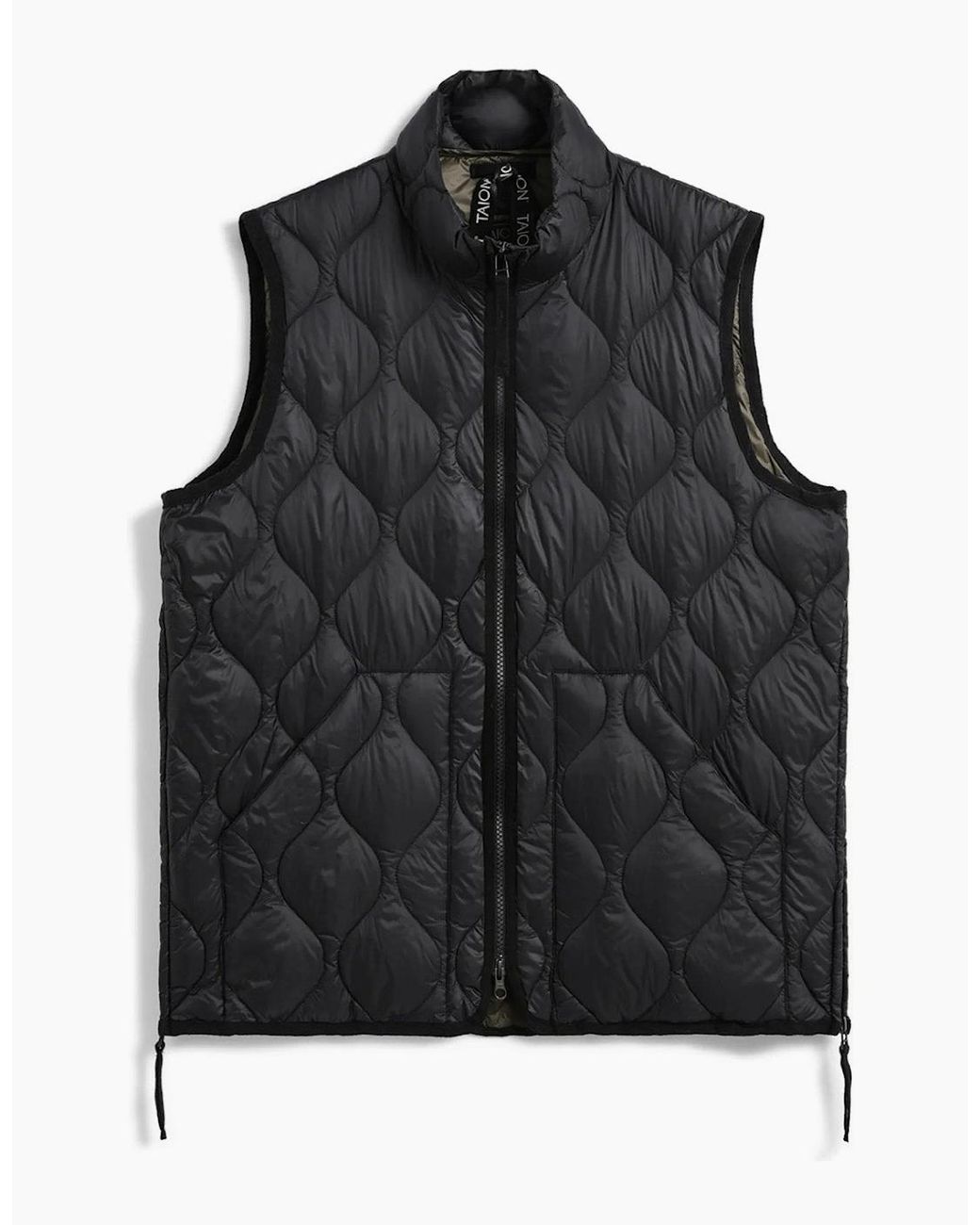 Taion Black Military High Neck Soft Shell Down Vest