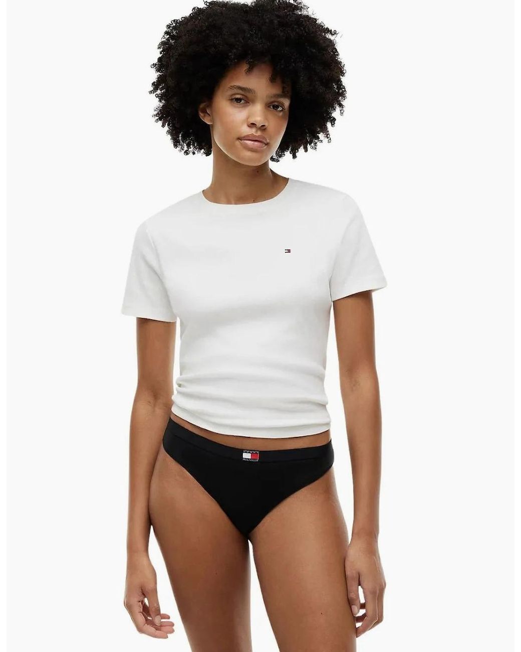 Tommy Hilfiger Black 5-Pack Heritage Logo Thongs