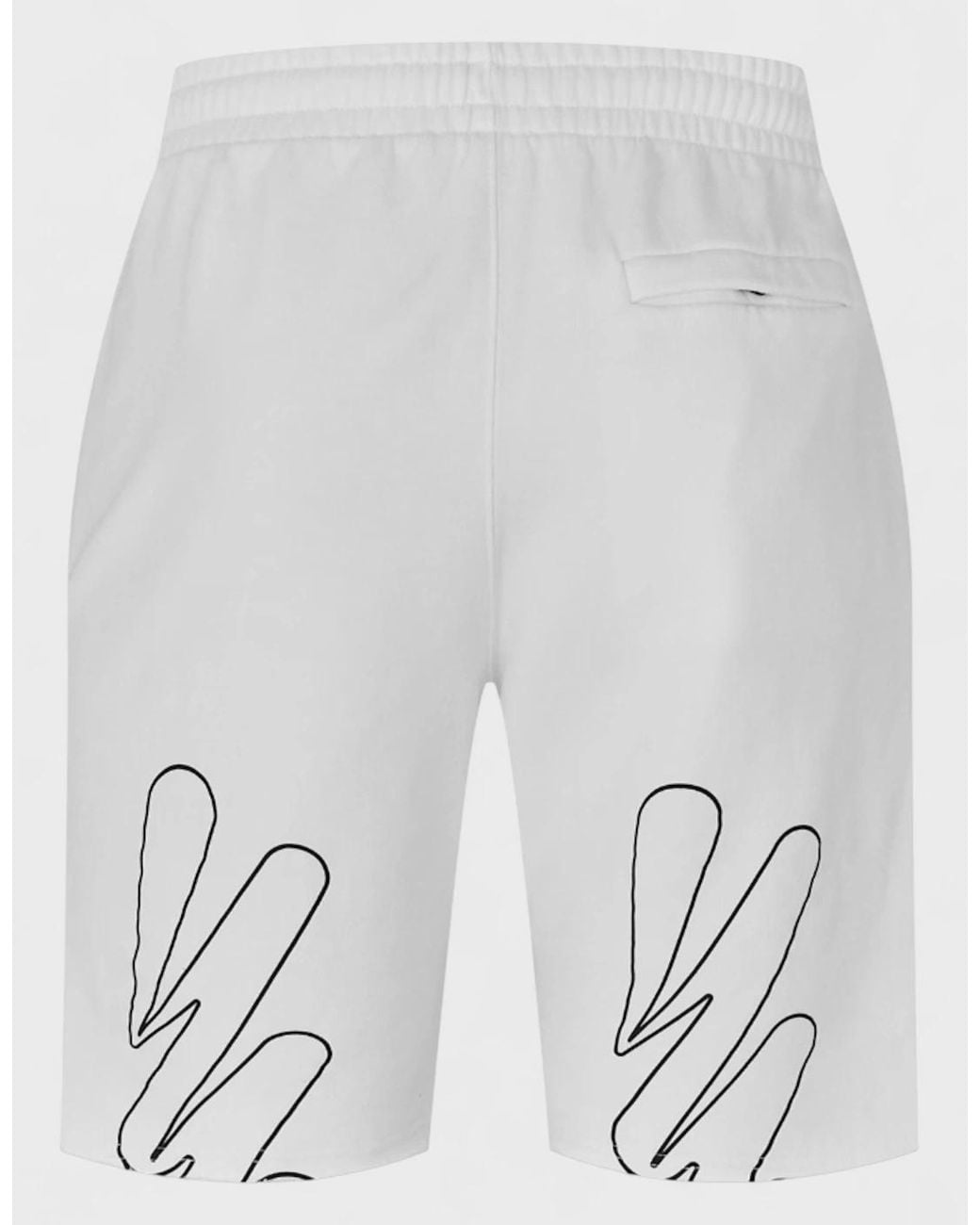 Off-White c/o Virgil Abloh White Wave Diagonal Sweatshorts for men