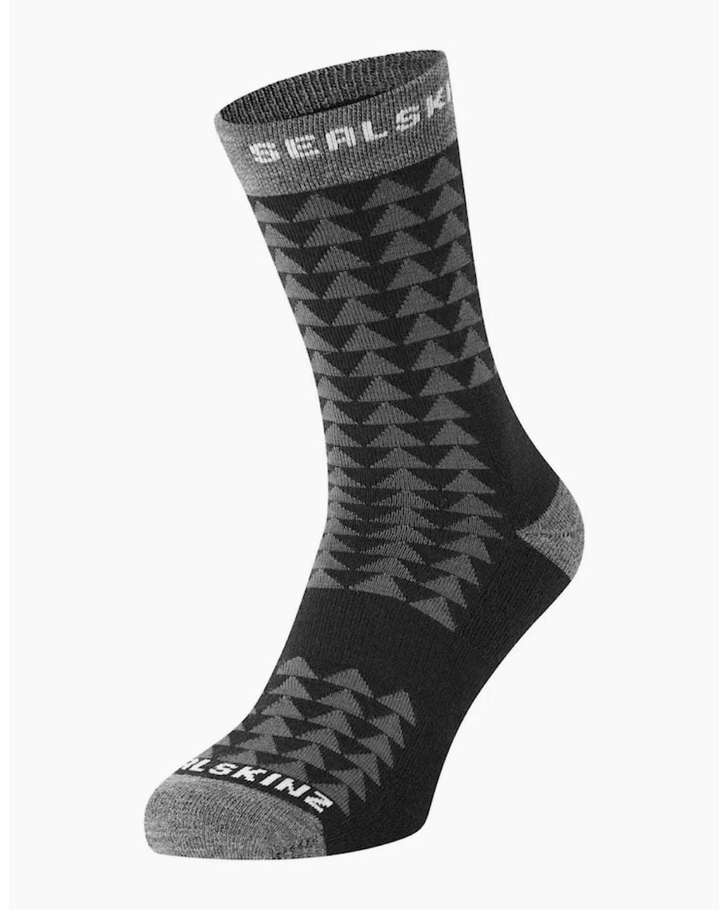 SealSkinz Black Hilgay Merino Running Socks