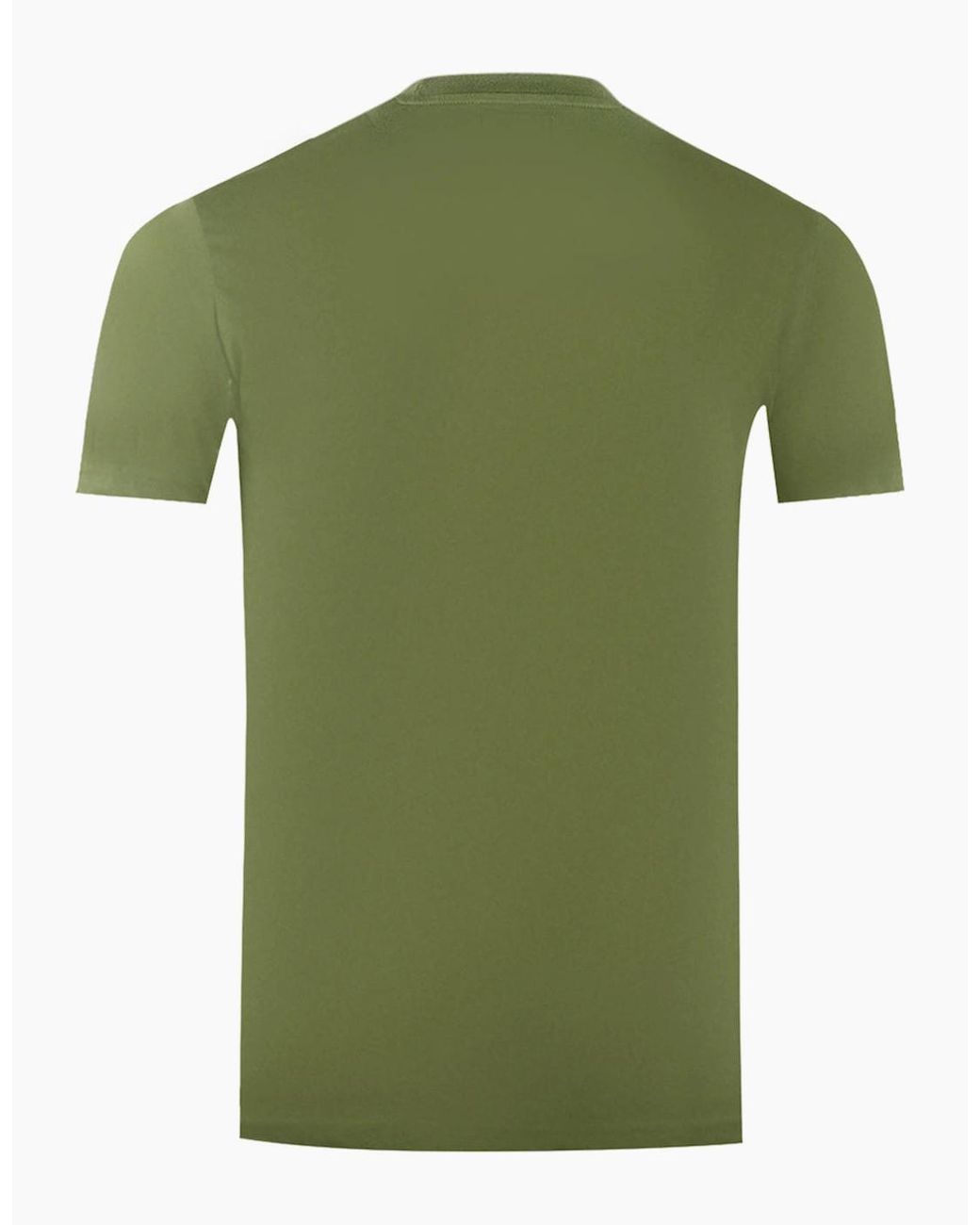 Aquascutum Green London Aldis Brand Logo On Chest Army T-Shirt for men