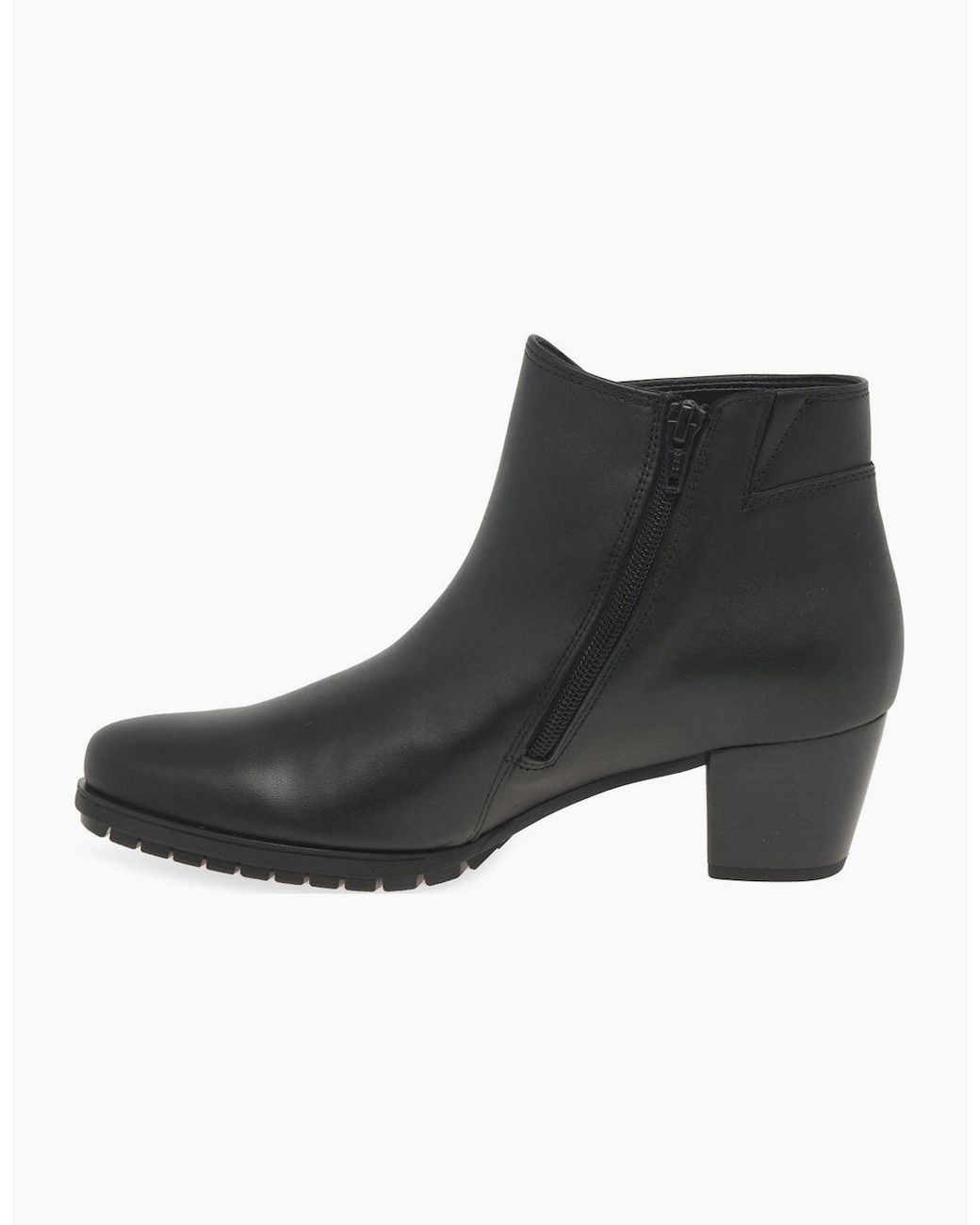 Gabor Black Olivetti Zip Fastening Ankle Boots