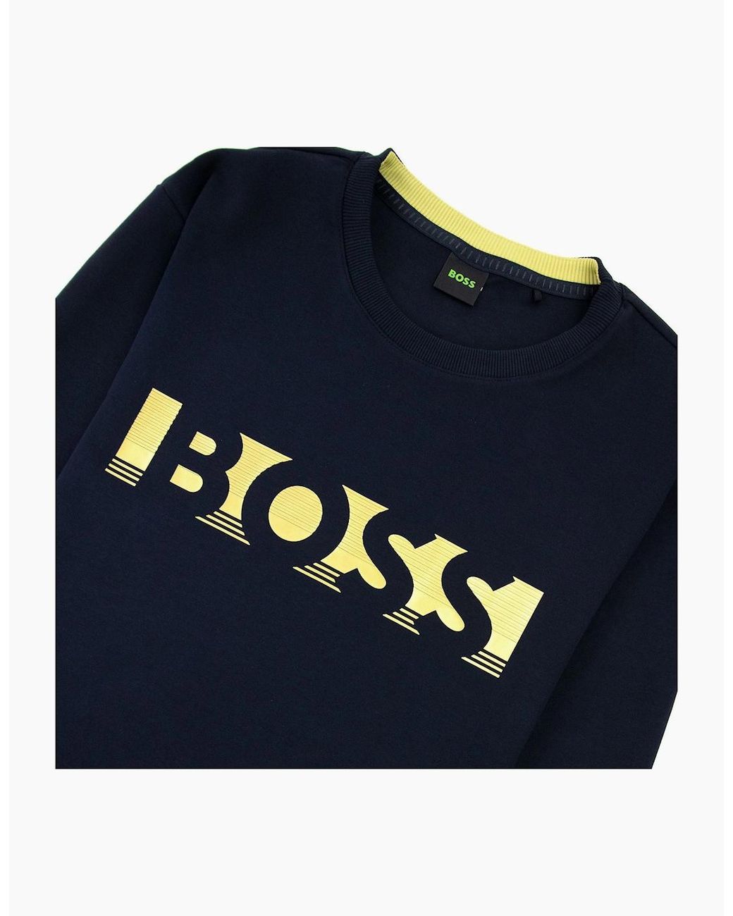 Boss Blue Salbo 1 Crew Neck Sweat Dark 402 for men