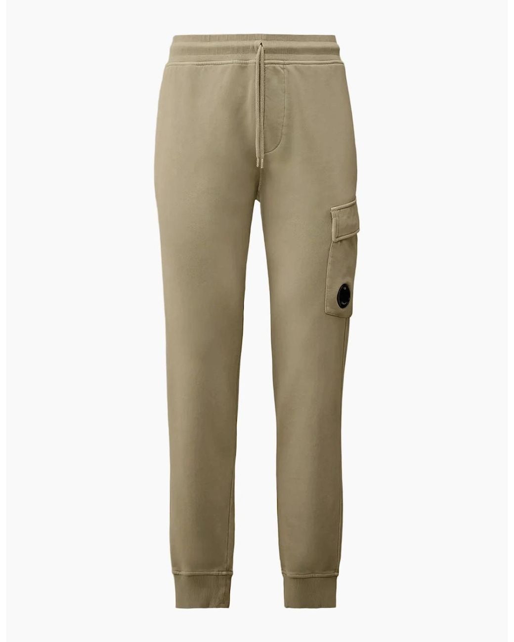C P Company Natural Resist Dyed Diagonal Fleece Lens Sweatpants for men