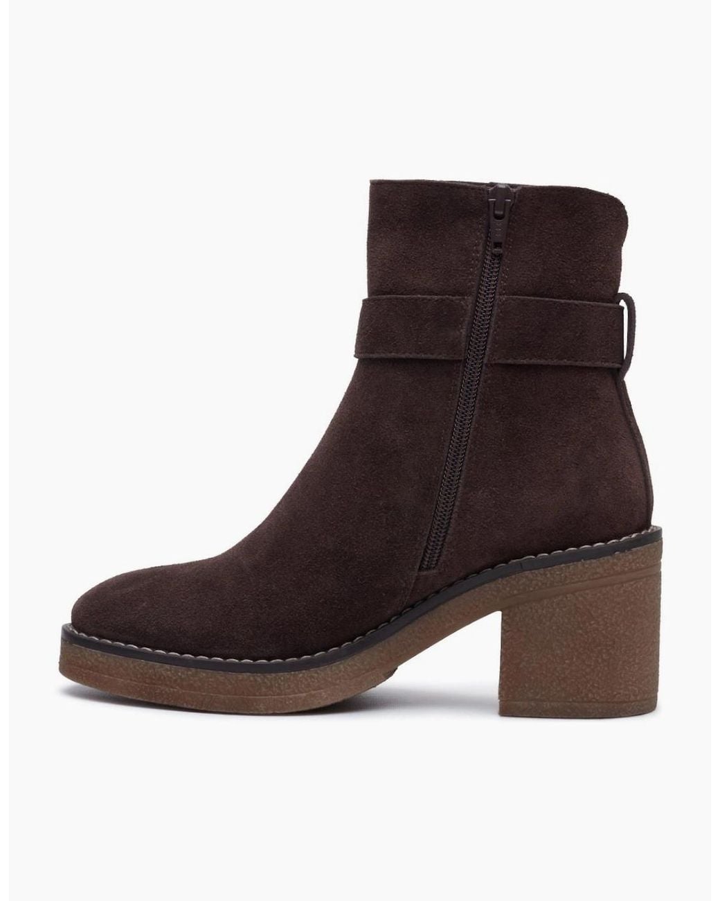 Hush Puppies Brown Fearne Buckle Ankle Boots