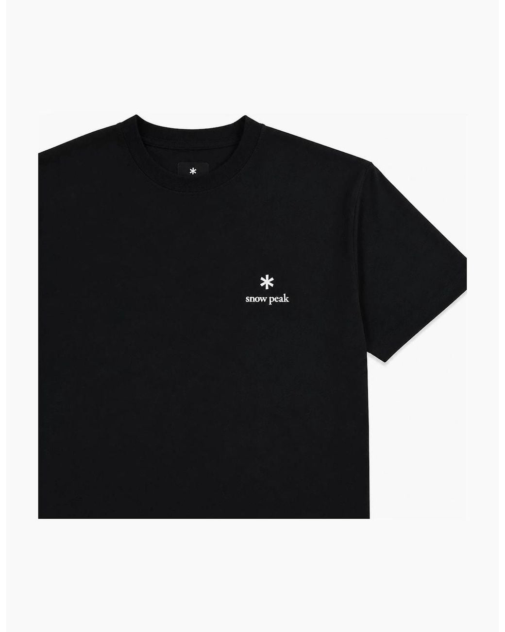 Snow Peak Black Snow Peak Logo T-Shirt for men