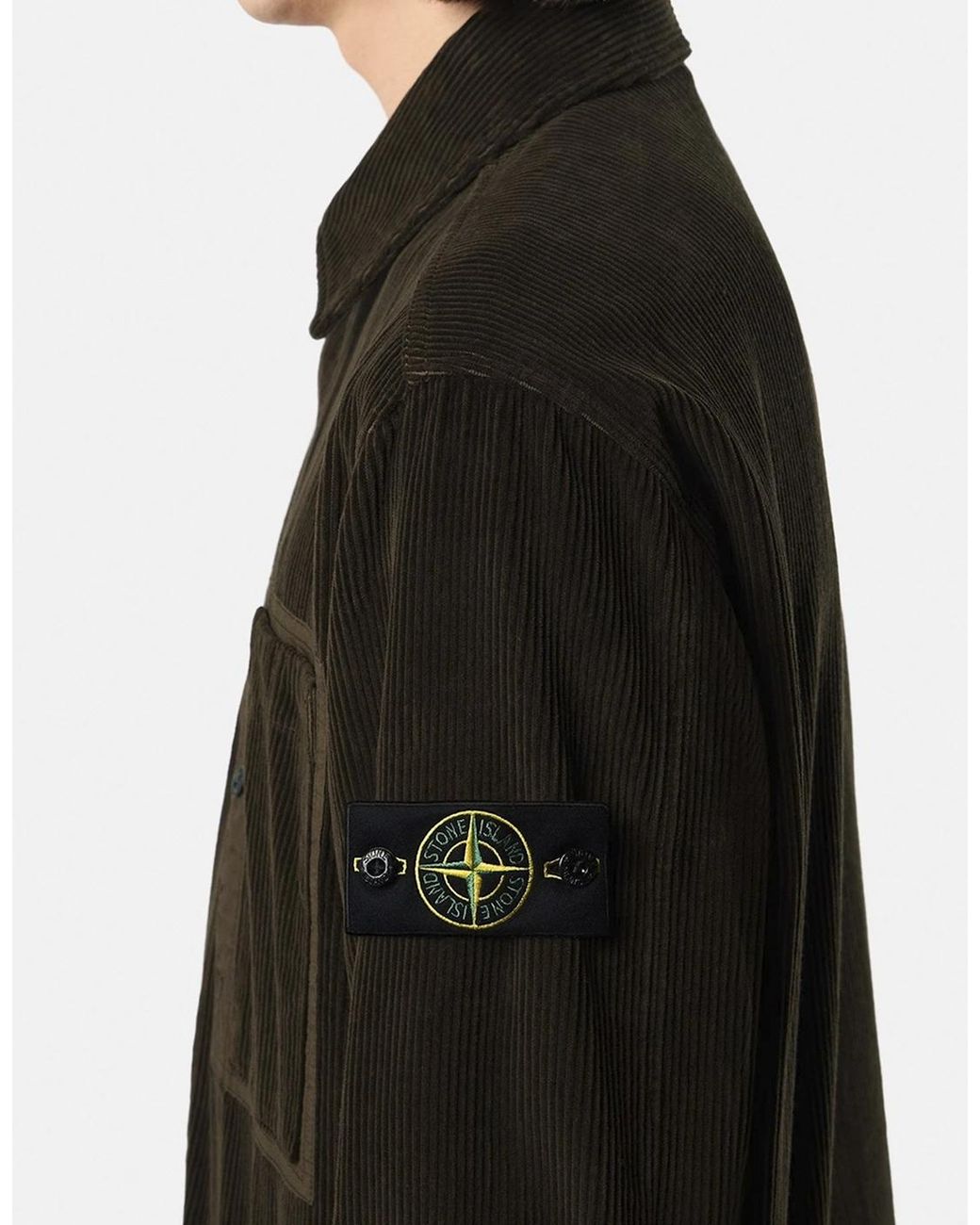 Stone Island Black Corduroy 1200016 Overshirt for men