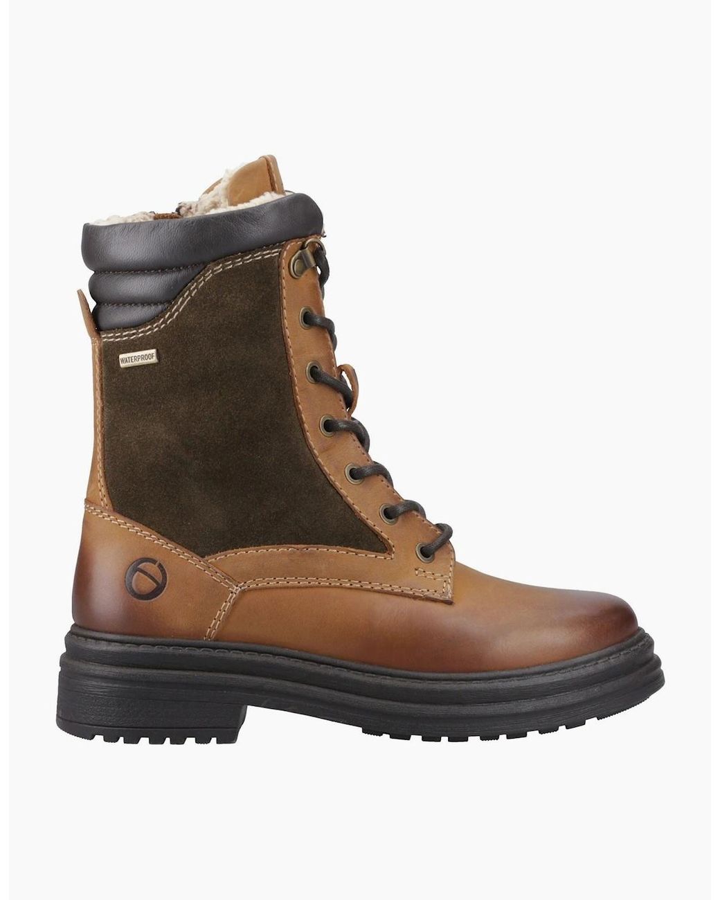 Cotswold Brown Lacock Leather Tan Boots