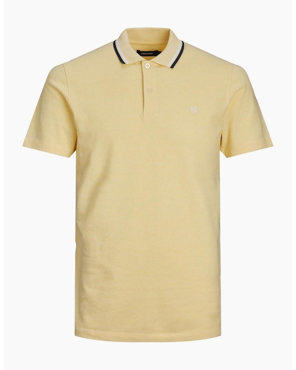 Jack & Jones Yellow Short Sleeve Regular Fit Polo Shirt for men