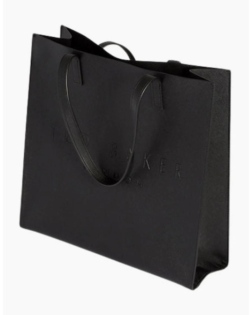 Ted Baker Black Crosshatch Large Icon Bag