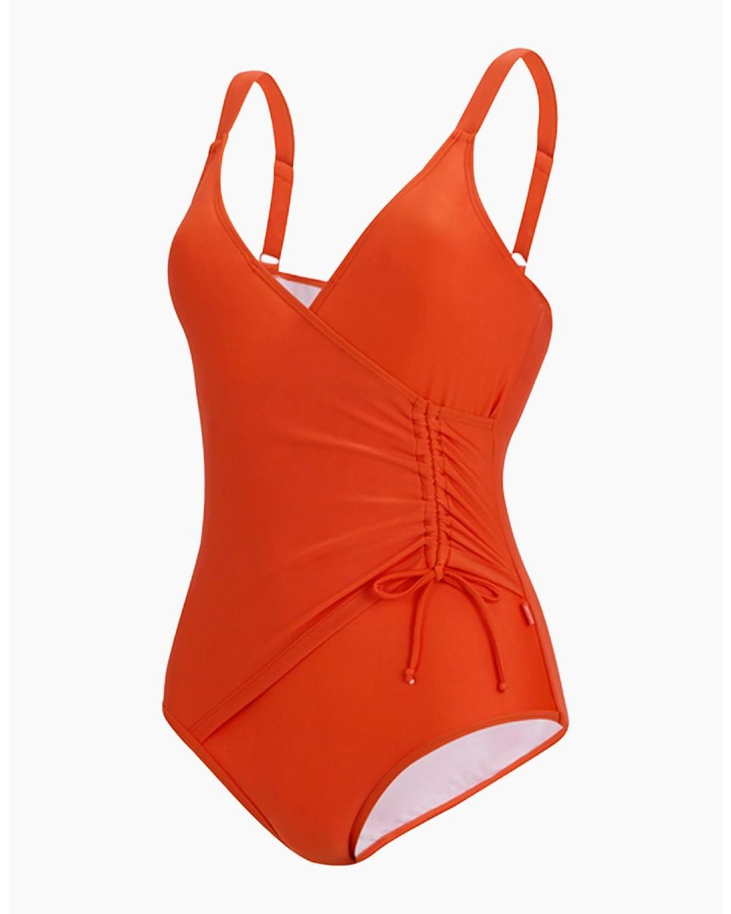 Regatta Orange Ladies Baylenne Plain One Piece Swimsuit