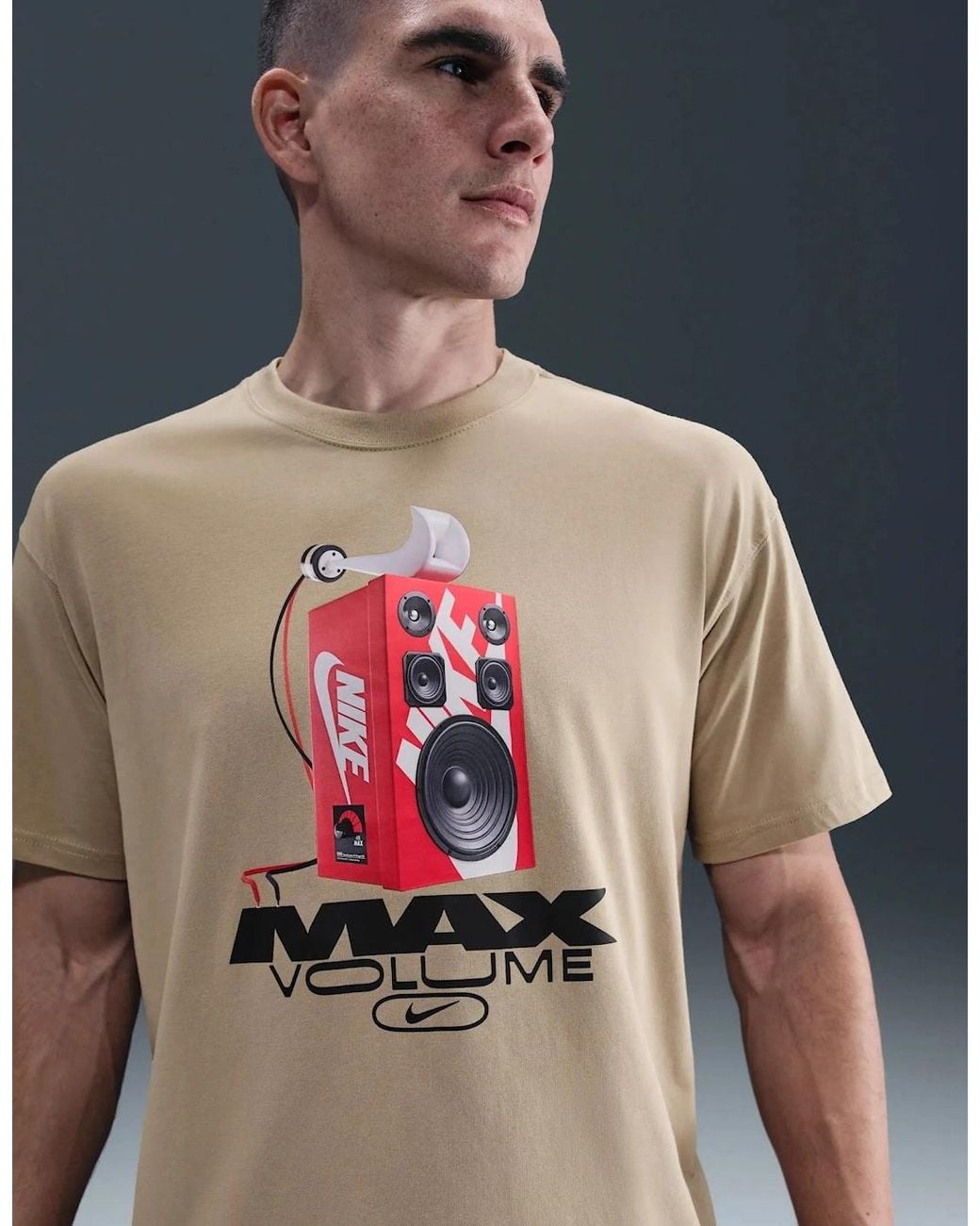 Nike Gray Max 90 Volume Speaker T-Shirt Light for men