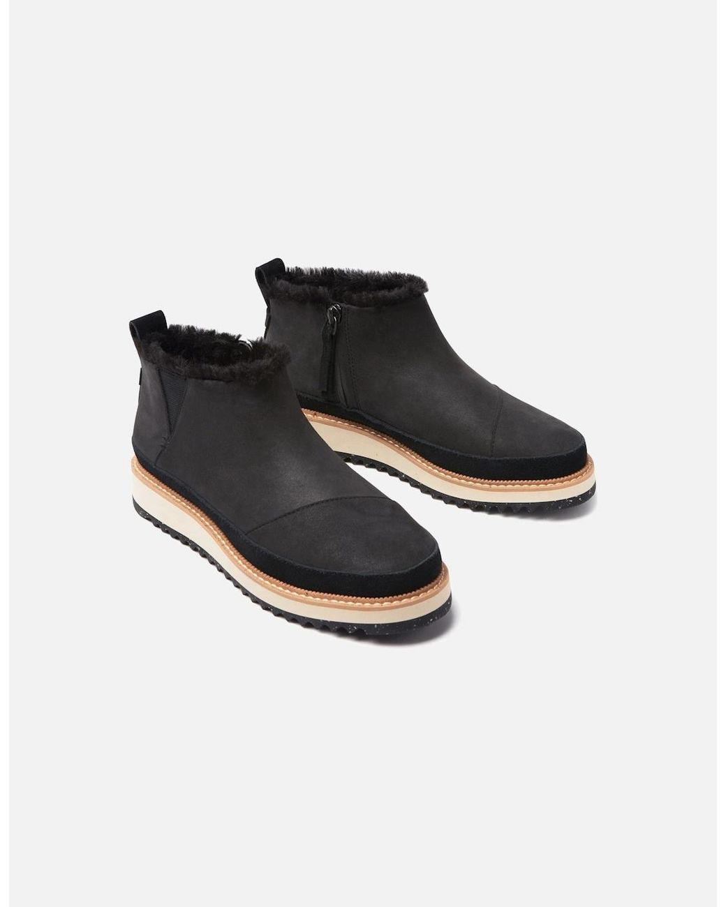 TOMS Black Marlo Leather Boots