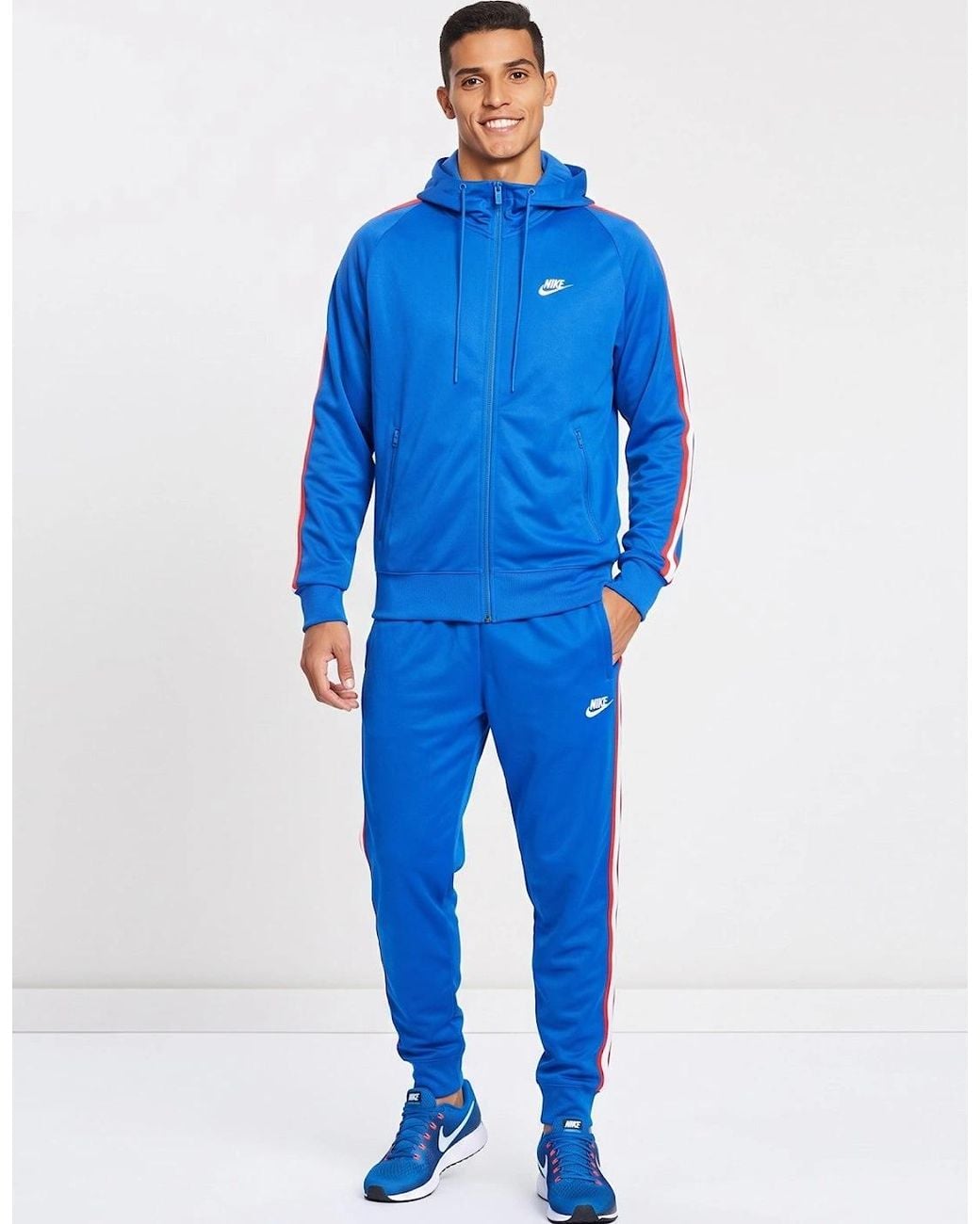 Nike Blue Tribute Poly Full Tracksuit Set