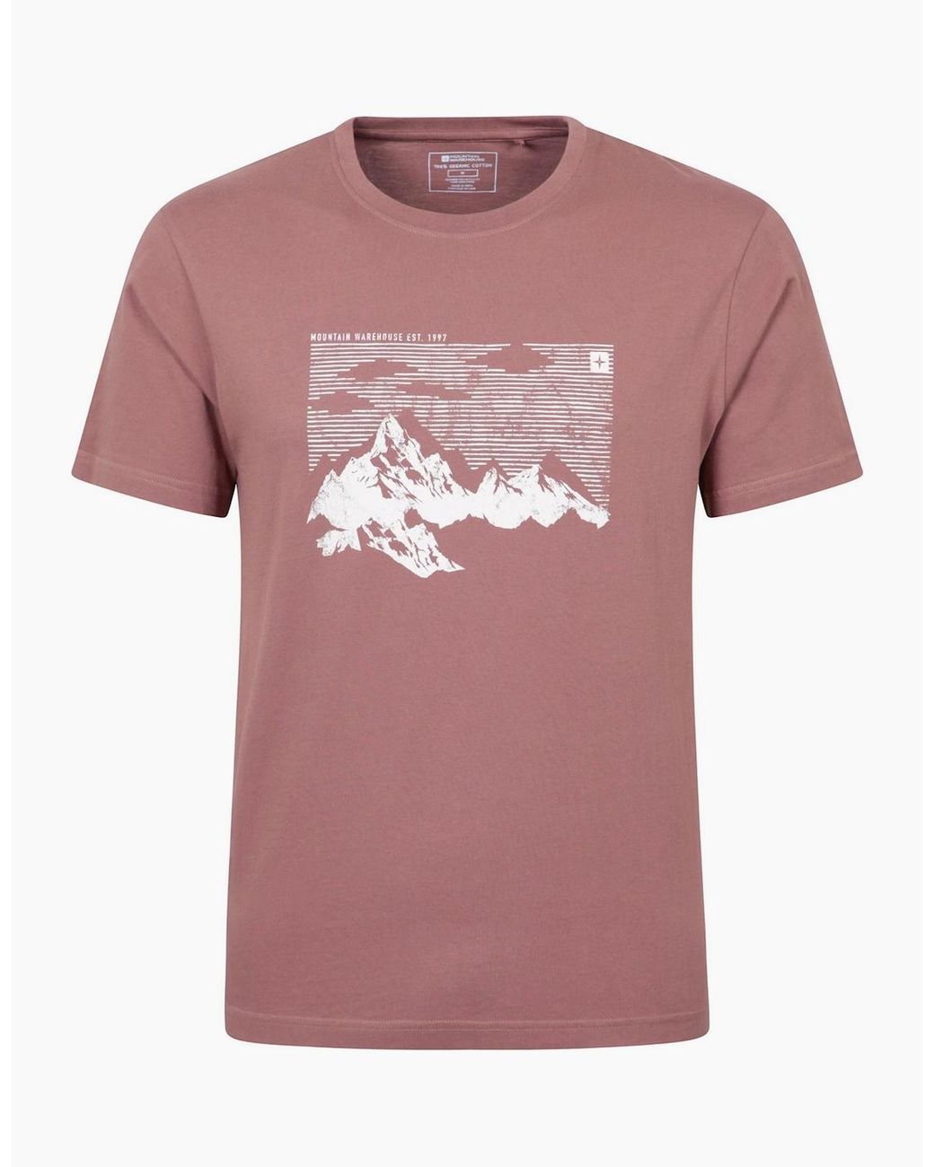 Mountain Warehouse Pink Mountain T-Shirt for men