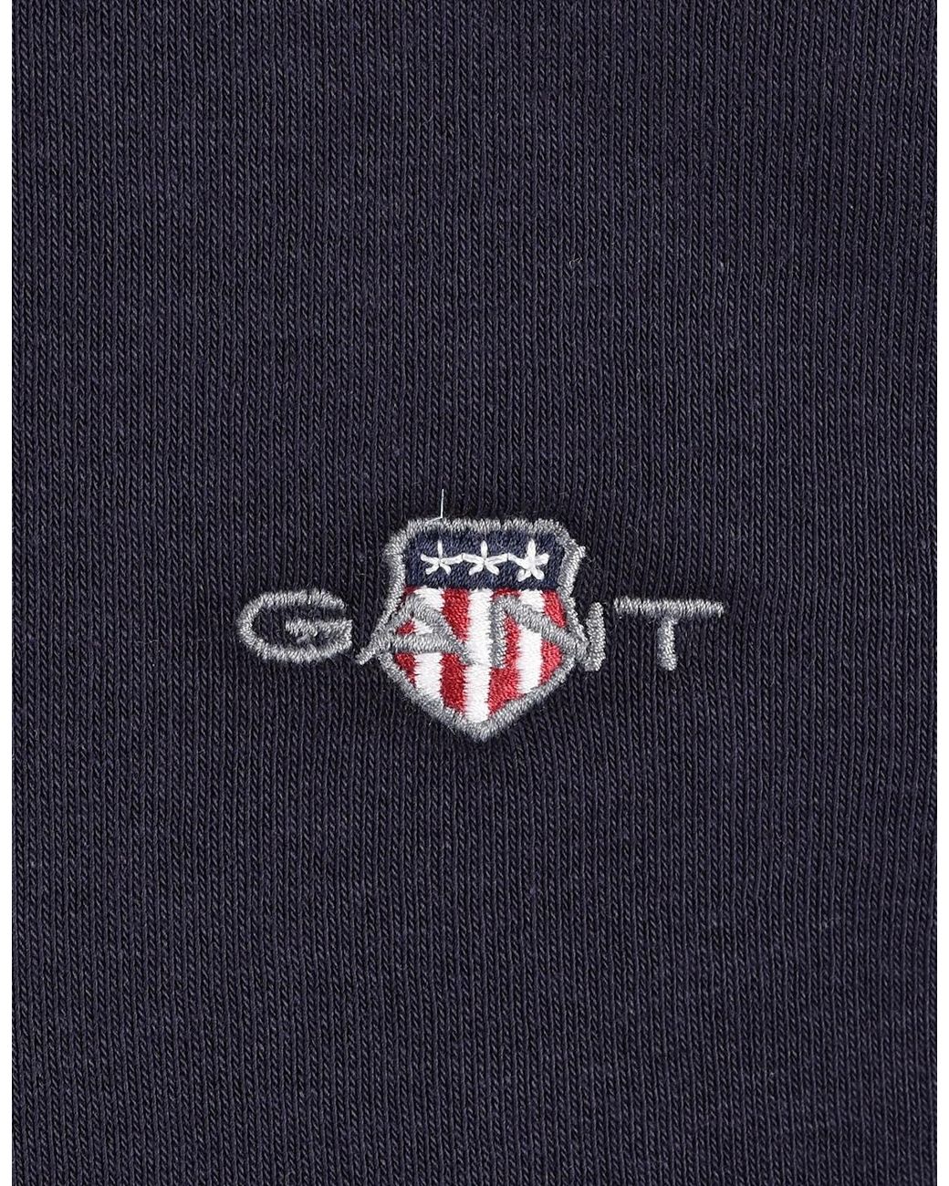 Gant Blue Original Sweat Hoodie Evening for men