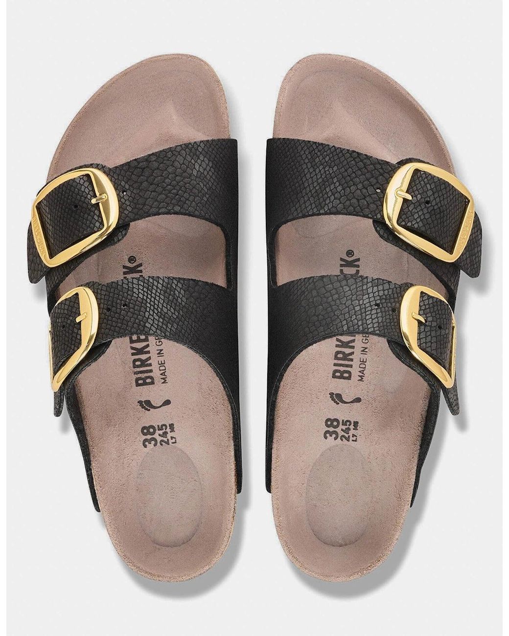 Birkenstock Arizona Black Big Buckle Synthetics Sandals