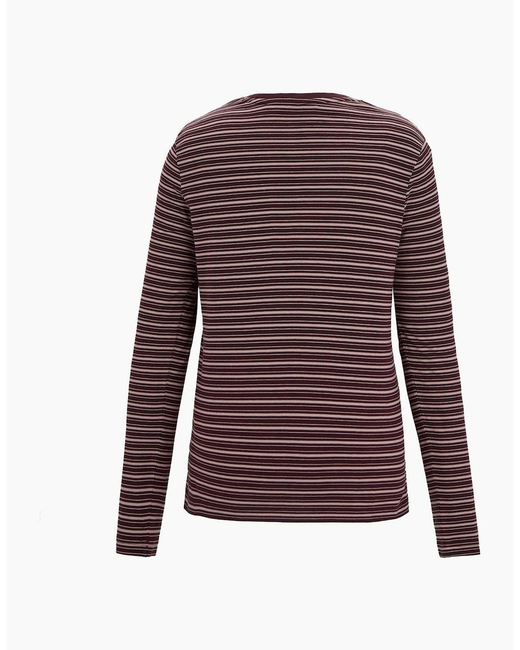 Regatta Blue Ladies Federica Stripe Long-Sleeved T-Shirt