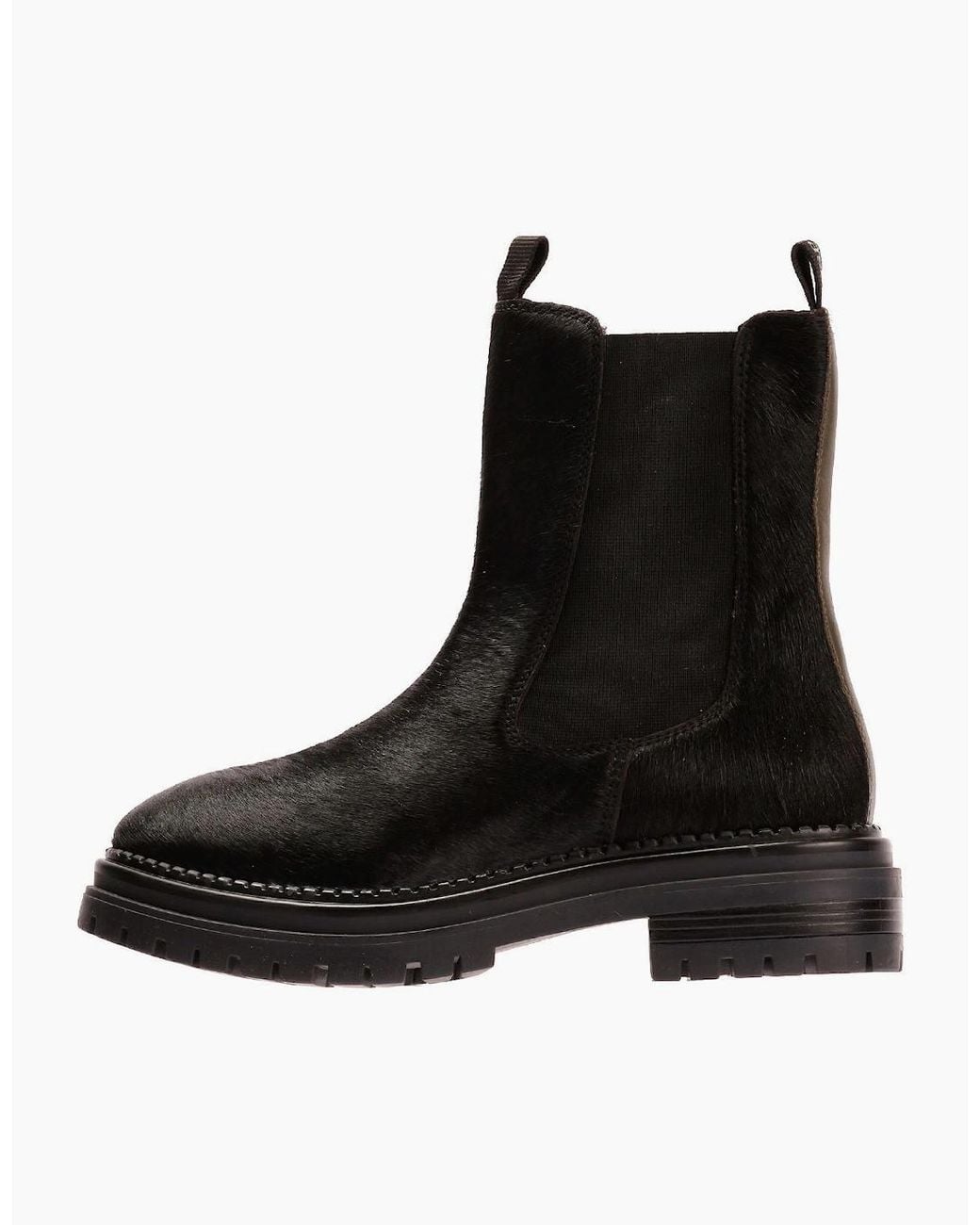 Osprey Black London The Hampton Chelsea Leather/Pony Hair Boots