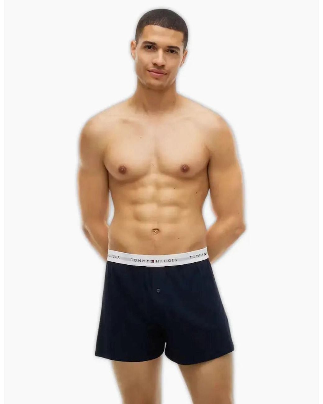 Tommy Hilfiger Red 2-Pack Flag Print Jersey Boxer Shorts, Burguny for men