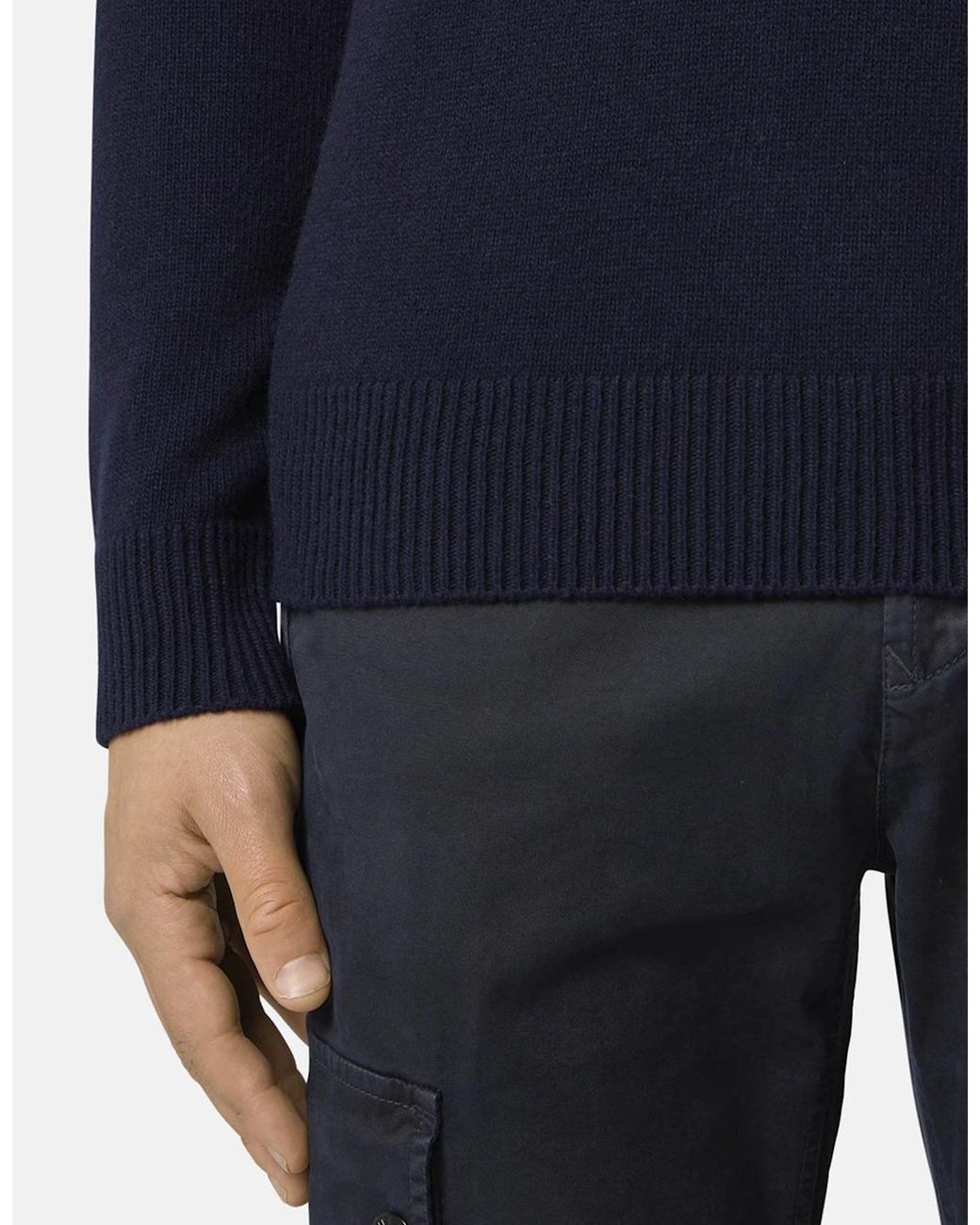 Stone Island Blue Button Thru 5100040 Sweater for men