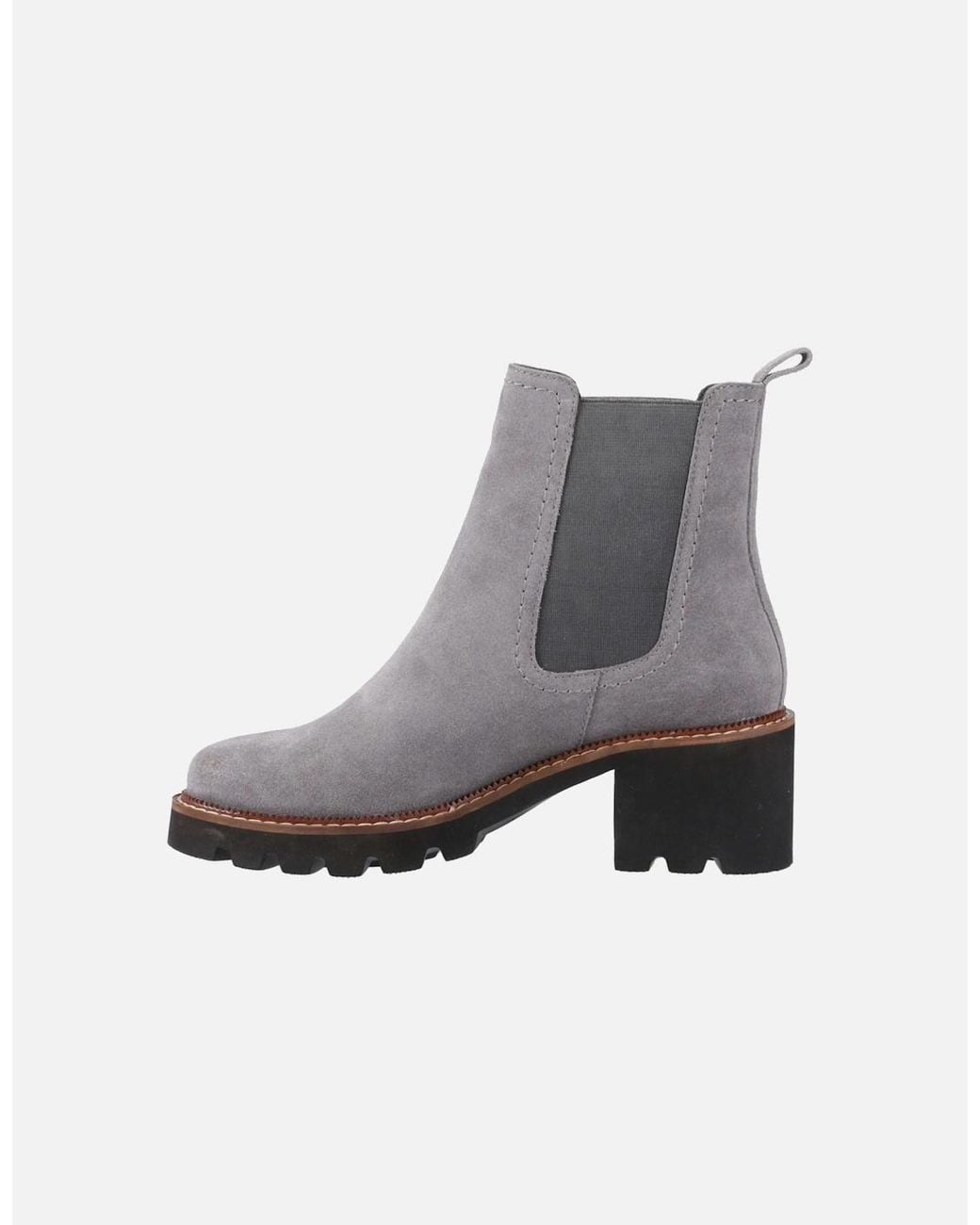 Hush Puppies Gray Gaia Leather Heeled Chelsea Boots