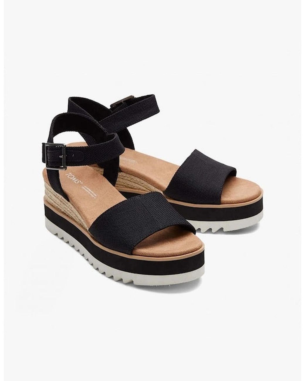 TOMS Black Diana Sandals