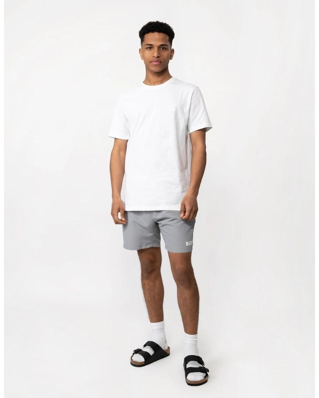 Boss White Boss Tales Cotton-Jersey T-Shirt With Logo Patch Nos for men