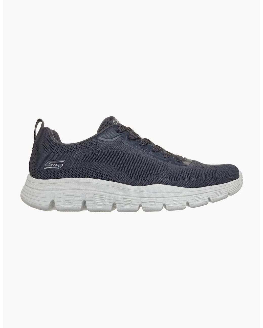 Skechers Blue Bobs B Lite Textile Dark Trainers for men