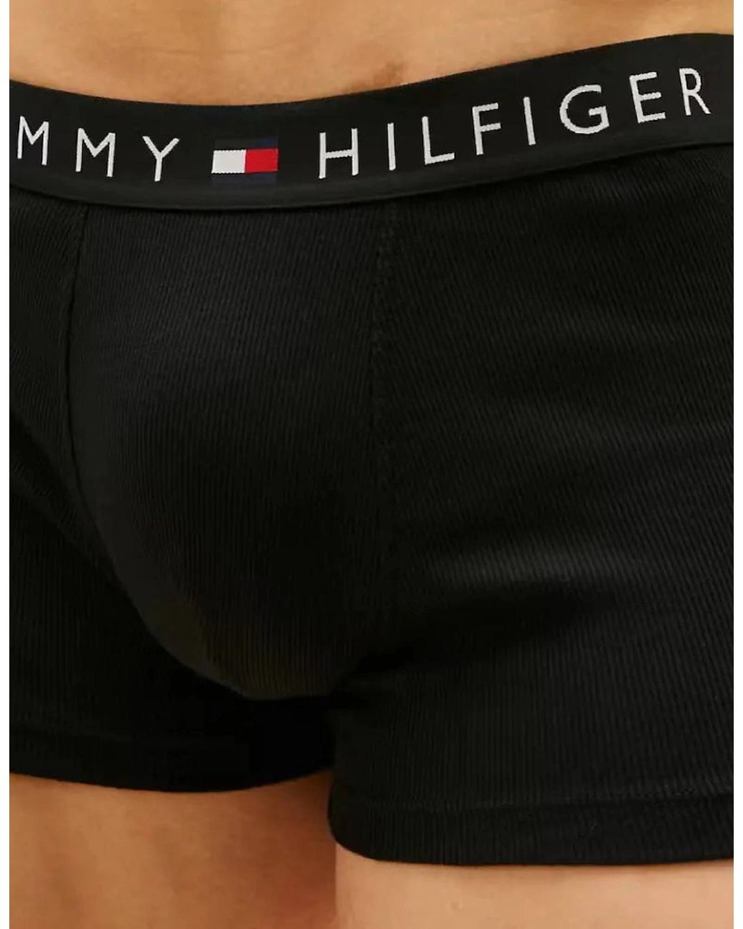 Tommy Hilfiger Black 3-Pack Th Original Rib Boxer Trunks for men