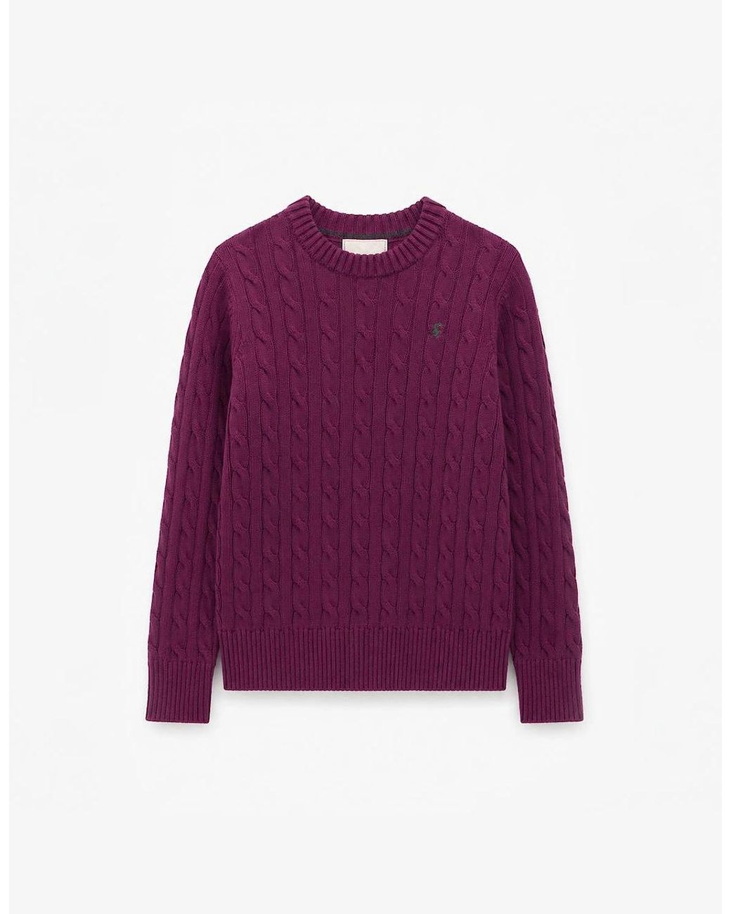 Joules Purple Classic Cable Sweaters Wine