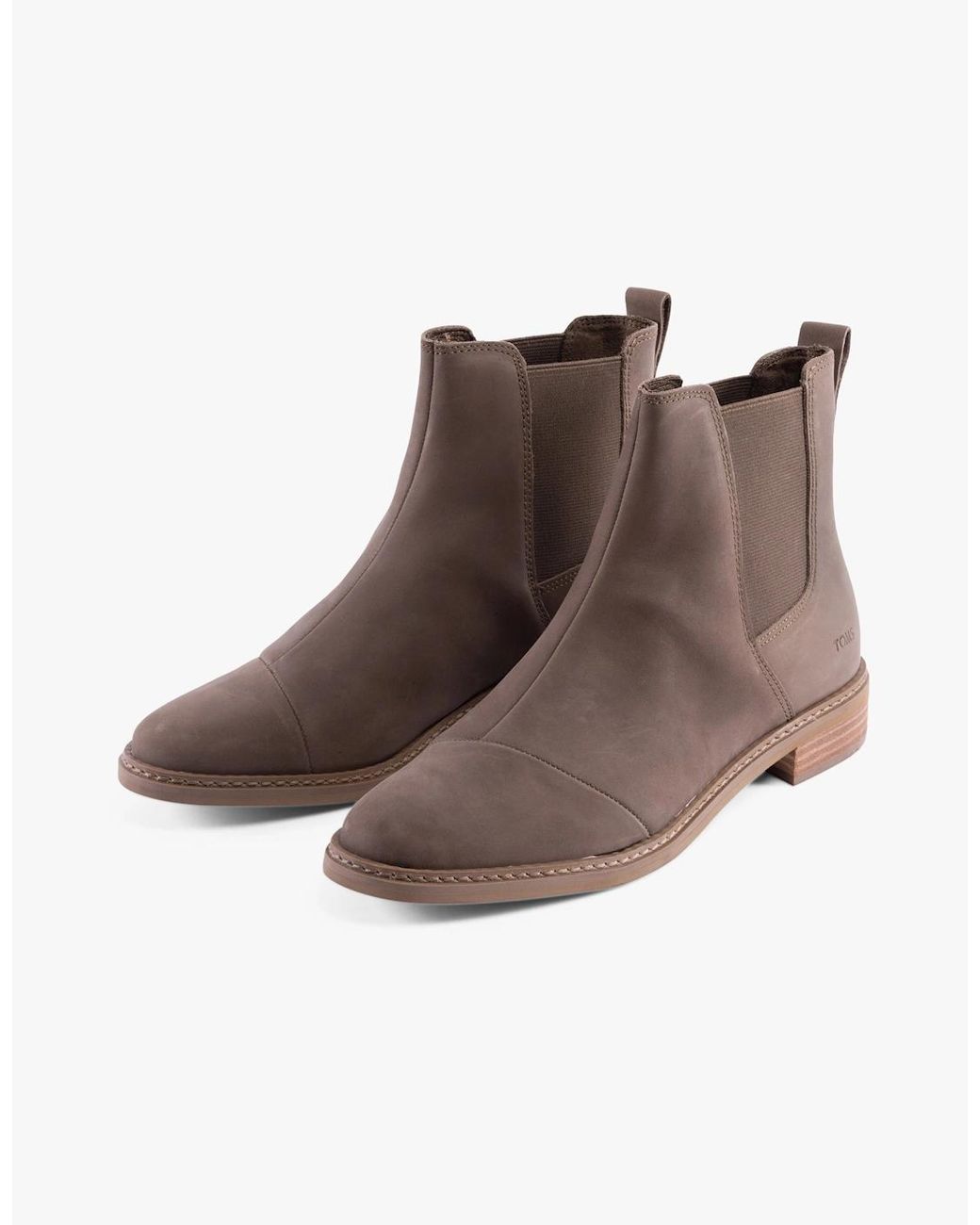 TOMS Brown Charlie Flat Chelsea Boots
