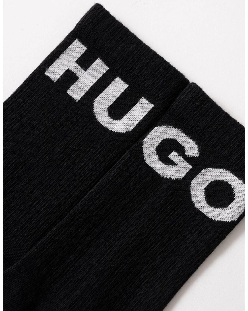 Boss Black Hugo Iconic 3-Pack Quarter Length Combed Cotton Socks for men