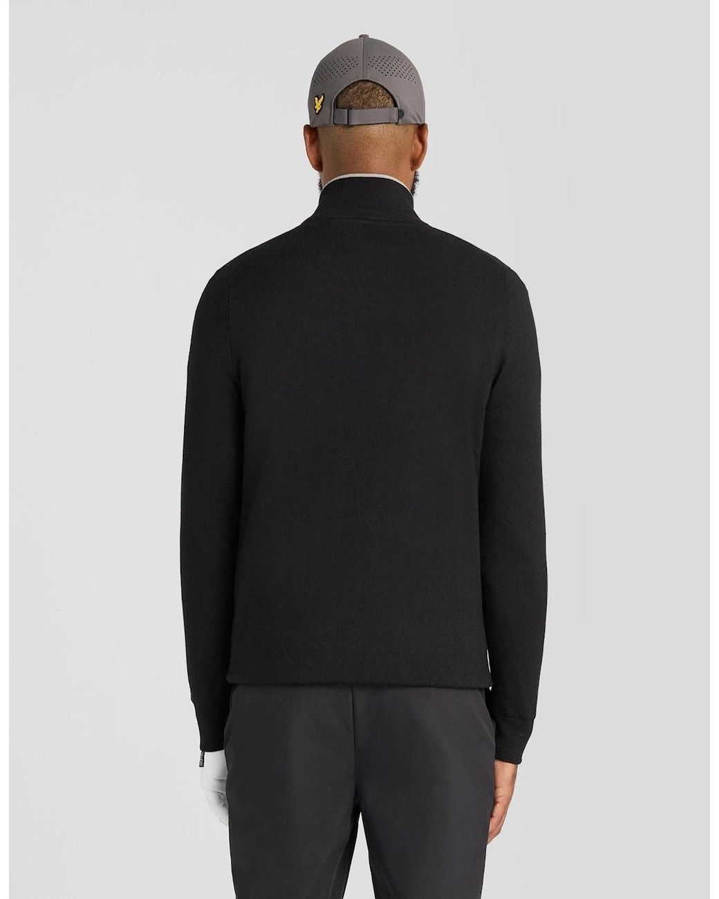 Lyle & Scott Black Windbreaker 1/4 Zip Jumper for men