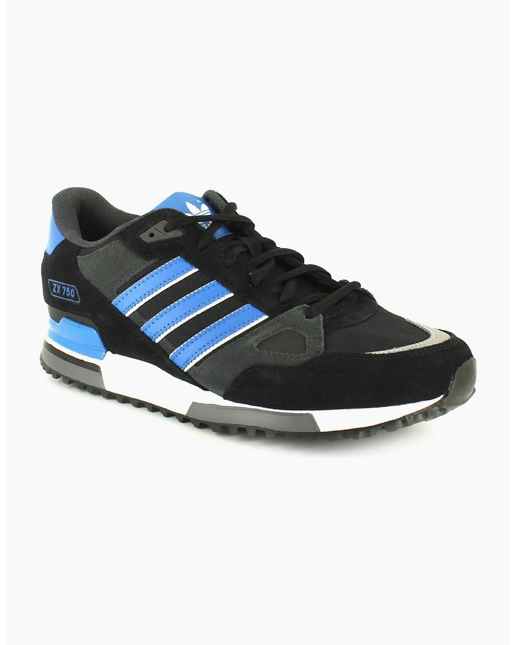 Adidas Originals Blue Trainers Zx750 Lace Up Core Blk B.Bird Wht Uk Size for men