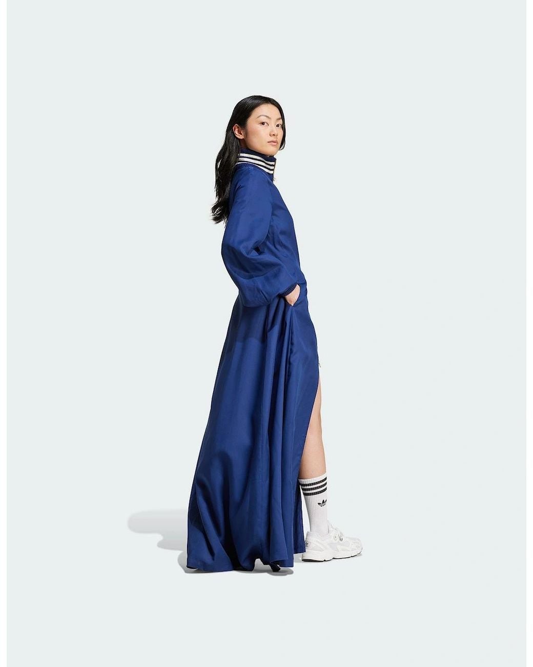 Adidas Blue Originals Premium Satin Dress Dress