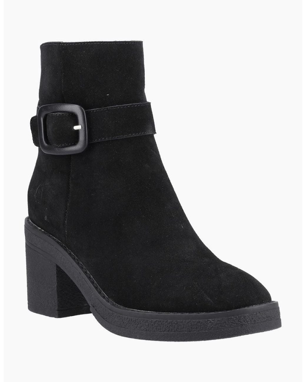 Hush Puppies Black Fearne Buckle Boot Ankle Boots