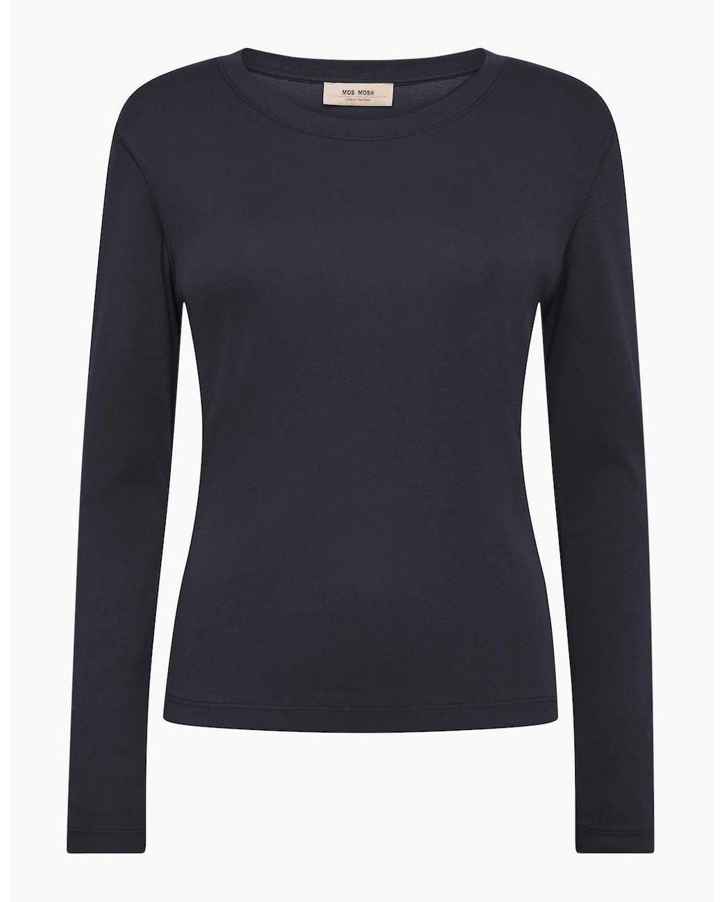 Mos Mosh Blue Mali O Neck Long Sleeve Tee