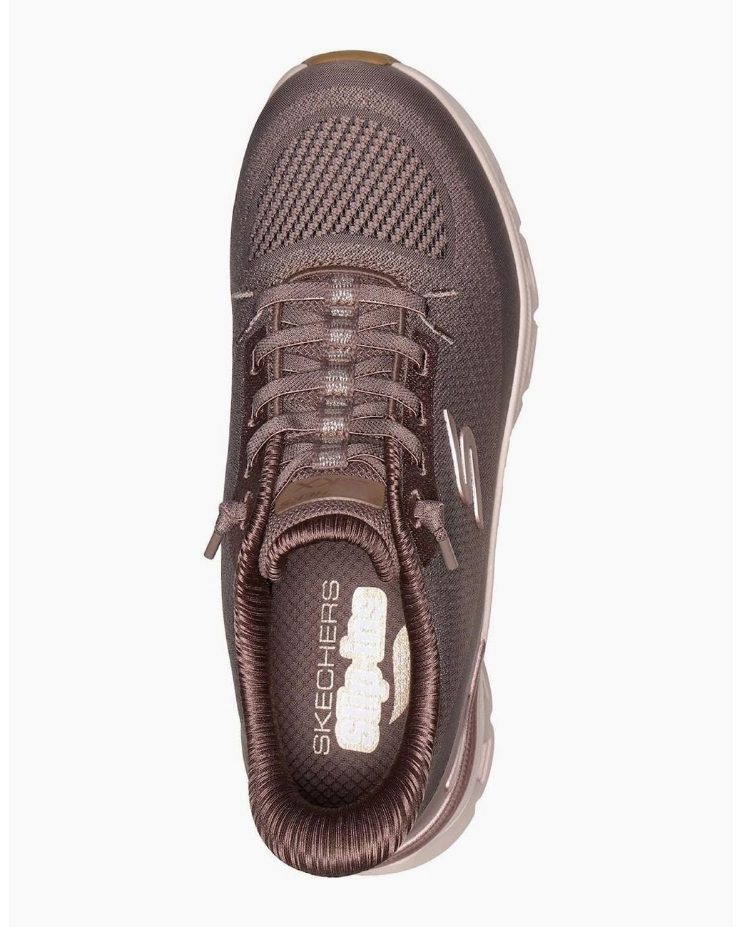 Skechers Brown Arch Fit Glide-Step Pro Golden Pace Textile Trainers