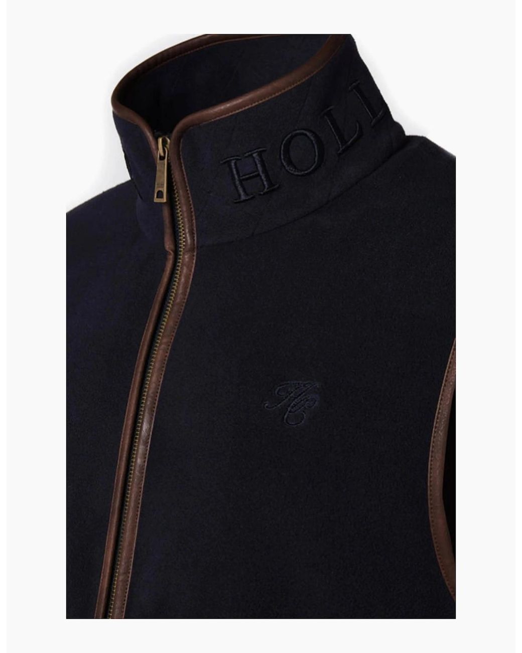 Holland Cooper Blue Country Fleece Gilet Ink for men