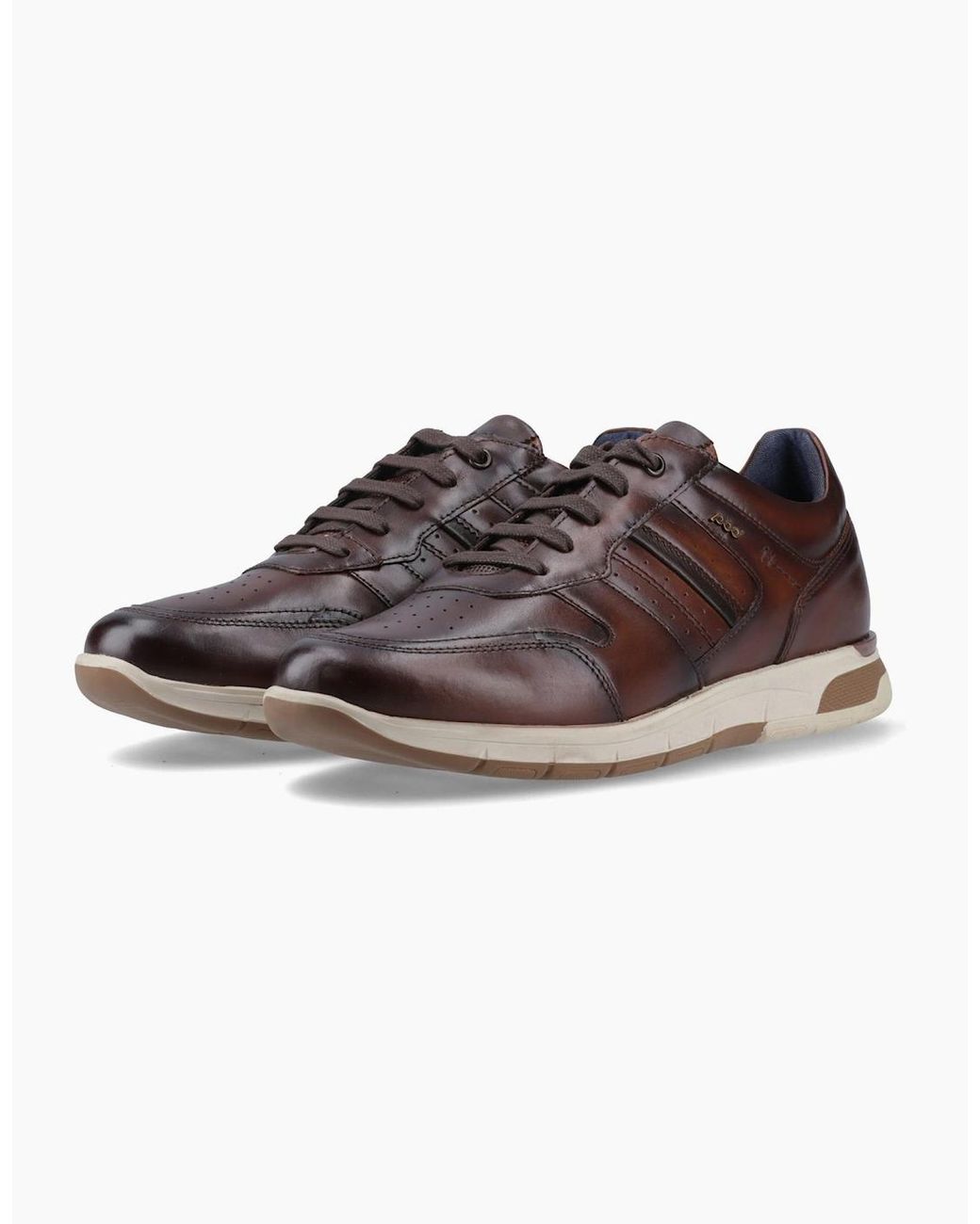 Pod Brown Arrow Leather Shoes for men