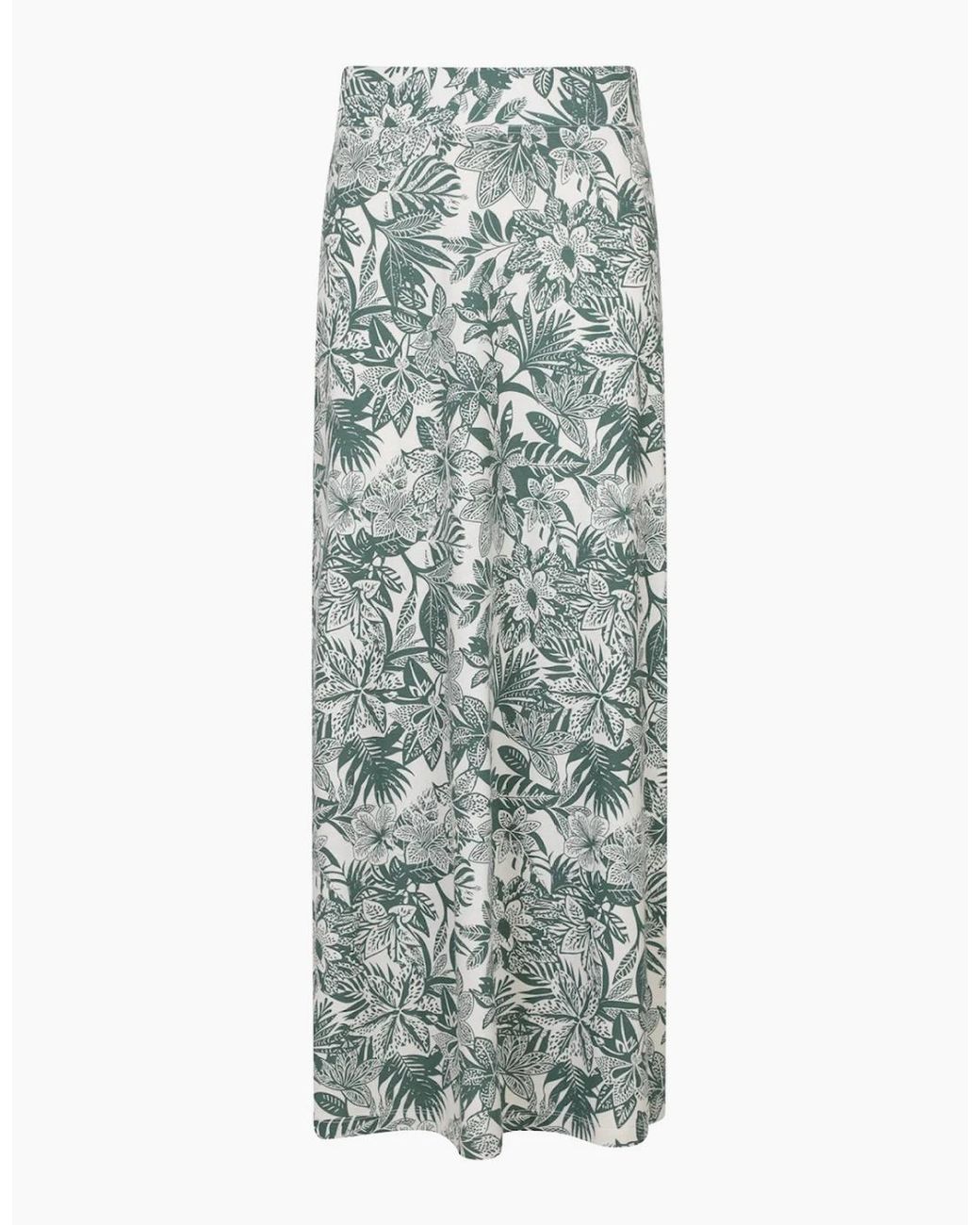 Mountain Warehouse Green Ladies Shore Jersey Cotton Blend Long Skirt