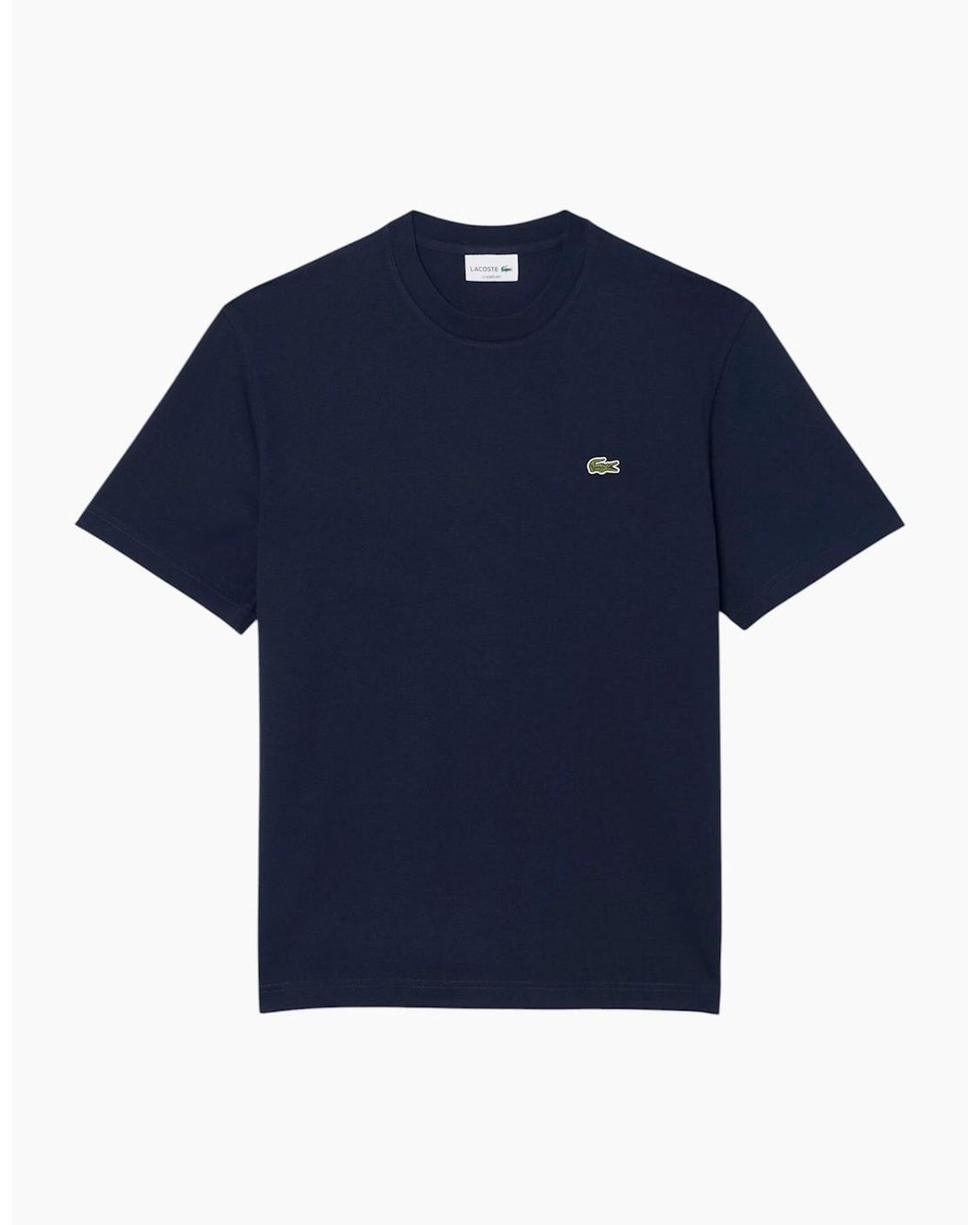Lacoste Blue T Shirt Th7318 Classic Fit Crew Neck Short Sleeve Summer Tee for men