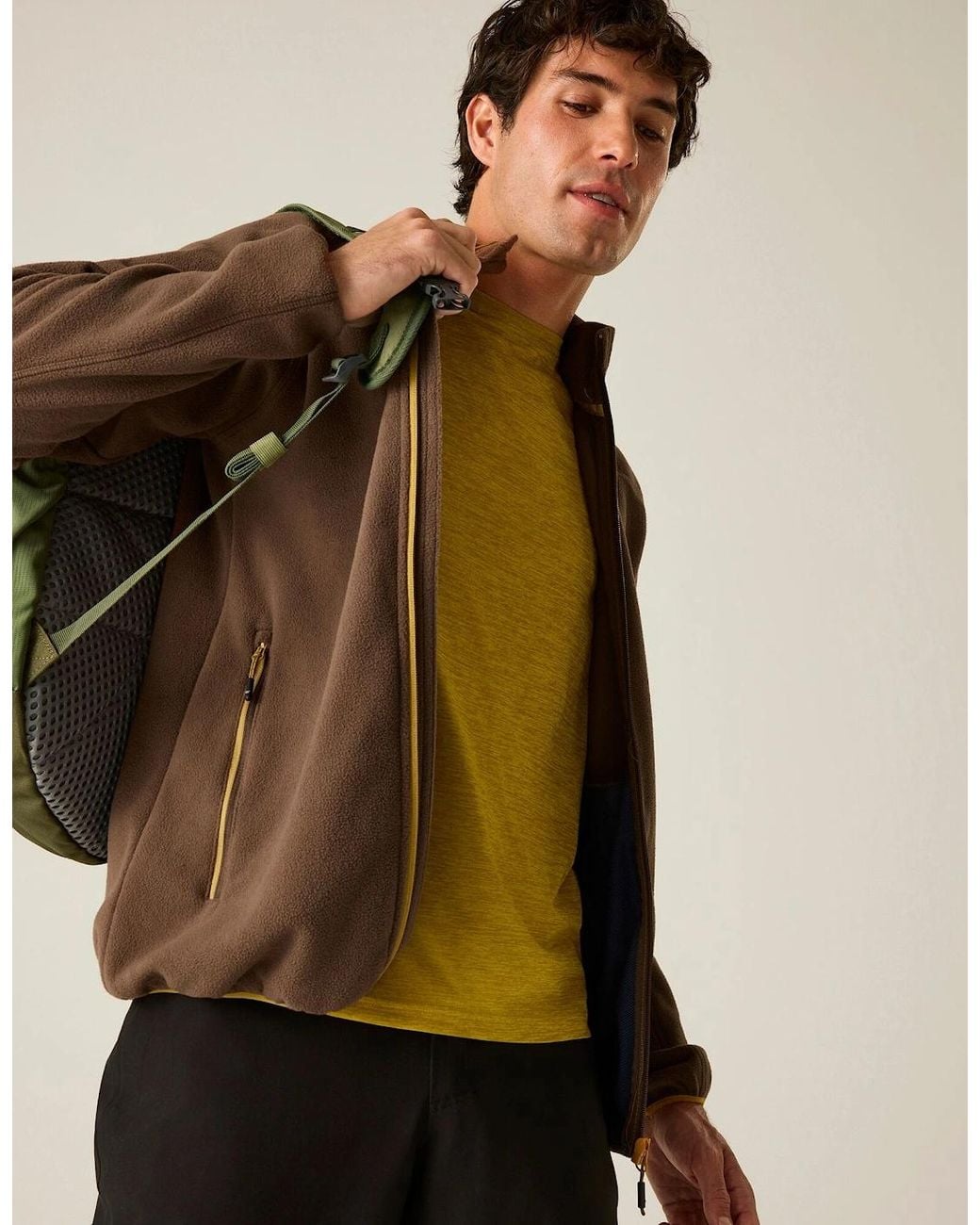Regatta Brown Hadfield Full Zip Fleece Jacket for men