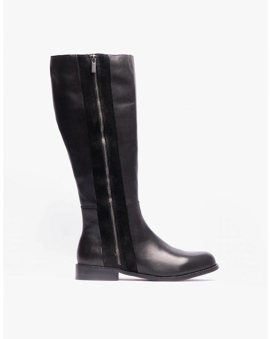Hush Puppies Black Faith Leather Tall Boots