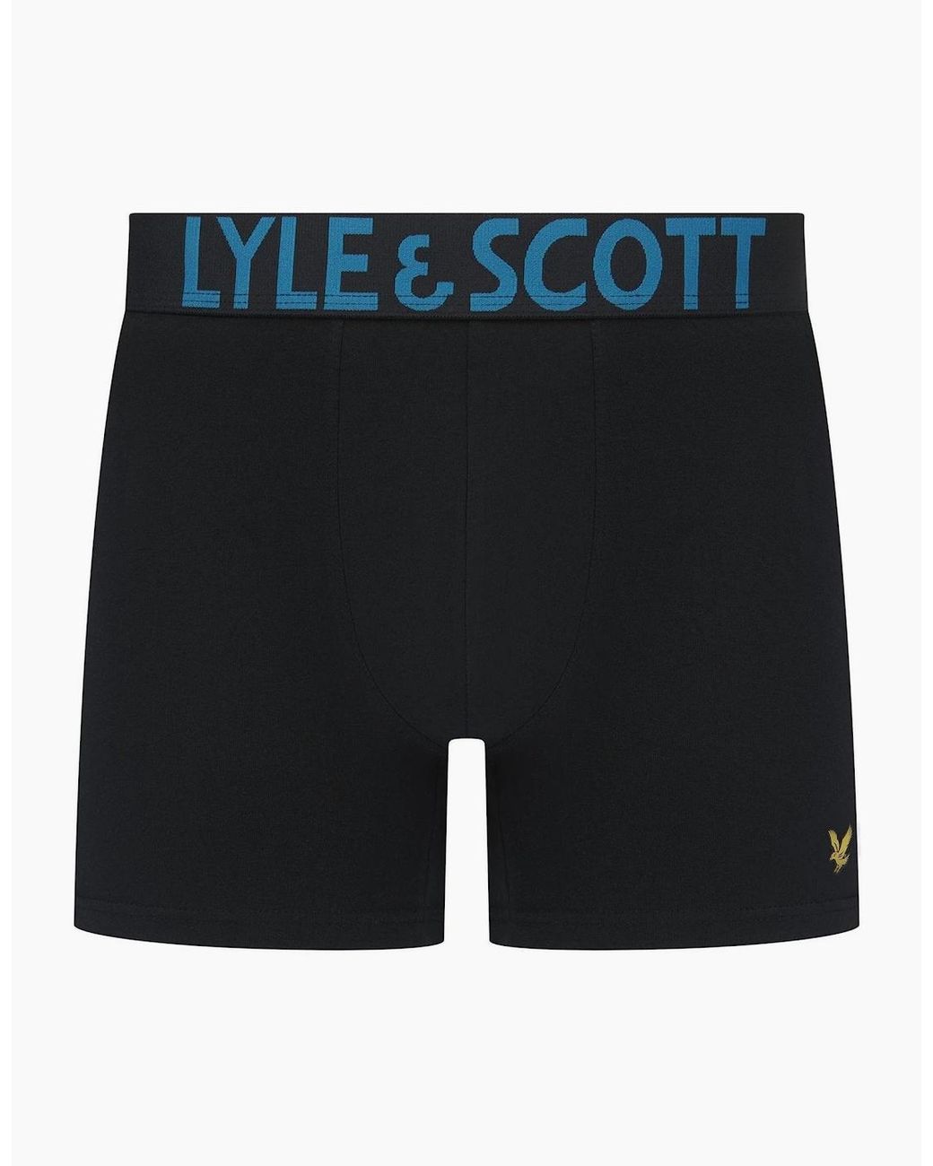 Lyle & Scott Black Daniel Golden Eagle Branding Boxer Brief for men