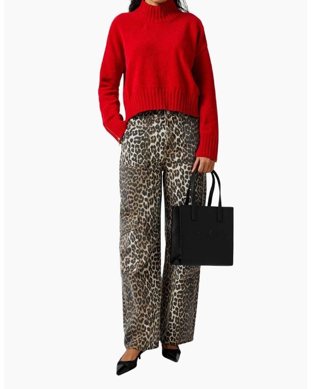 Ted Baker Black Crosshatch Large Icon Bag
